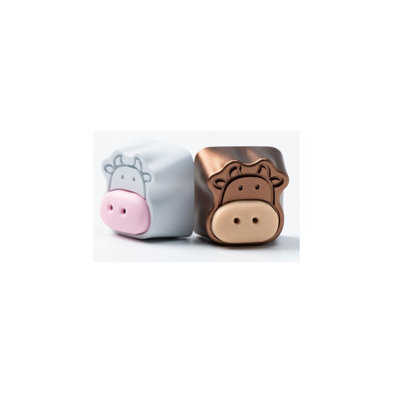 Keychron Cute Cows Aluminum Alloy Artisan Keycap, Tastenkappe(braun)