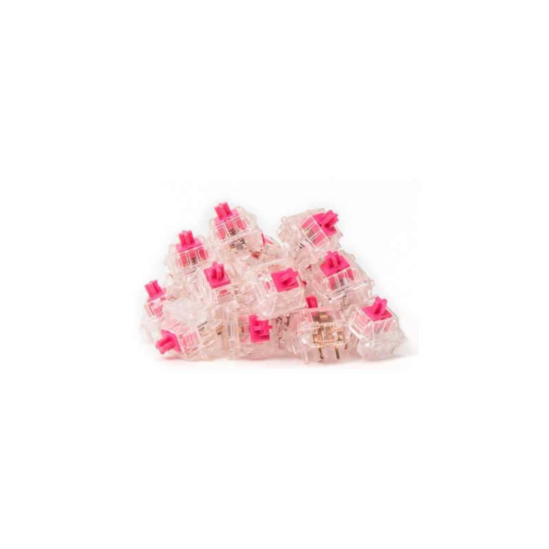 Keychron Gateron Aliaz Silent Tactile (60 Gf) Switch-Set, Tastenschalter(pink/transparent, 110 Stück)