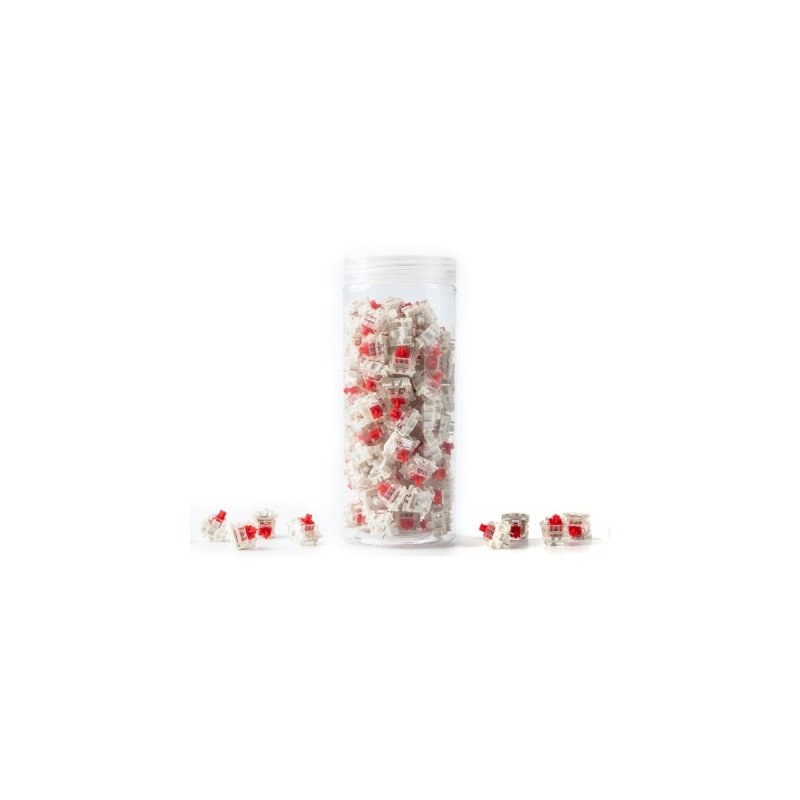 Keychron Gateron G Pro 3.0 Red Switch-Set, Tastenschalter(rot/transparent, 110 Stück)