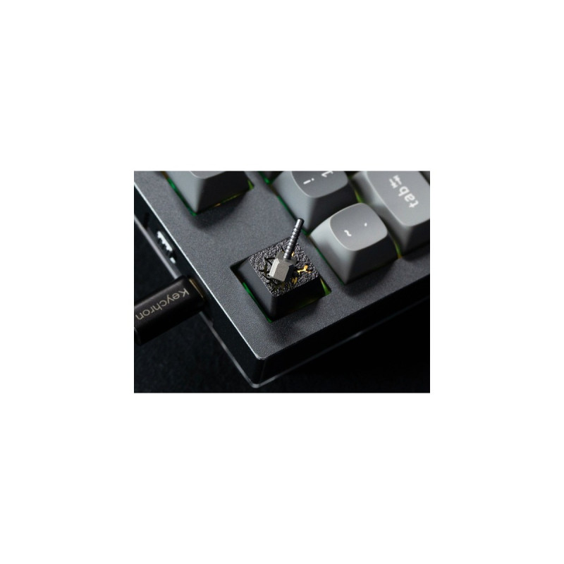 Keychron Hammer Aluminum Alloy Artisan Keycap, Tastenkappe(schwarz/silber)