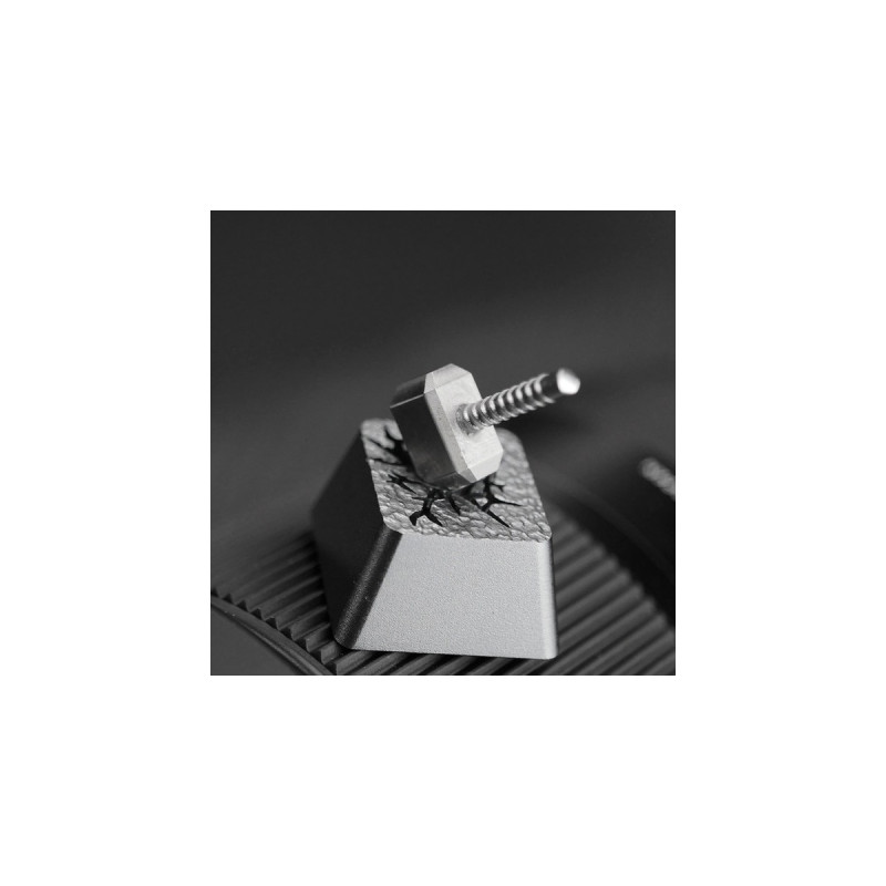 Keychron Hammer Aluminum Alloy Artisan Keycap, Tastenkappe(schwarz/silber)