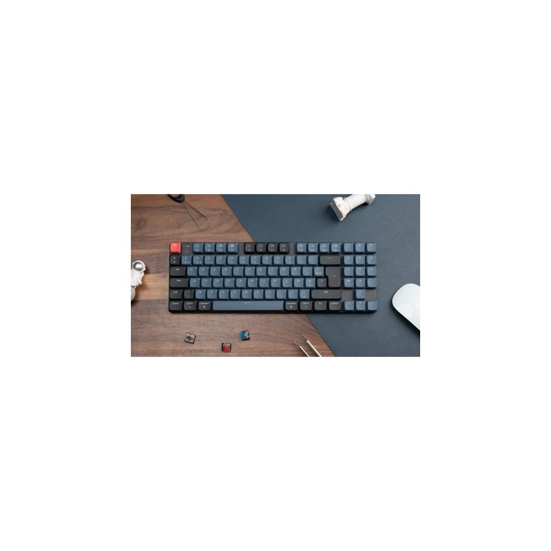 Keychron K13 Pro, Gaming-Tastatur(schwarz/grau, DE-Layout, Gateron Low Profile 2.0 Mechanical Red, Hot-Swap, Aluminiumrahmen, RGB)