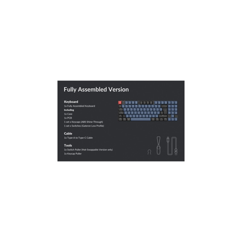 Keychron K13 Pro, Gaming-Tastatur(schwarz/grau, DE-Layout, Gateron Low Profile 2.0 Mechanical Red, Hot-Swap, Aluminiumrahmen, RGB)