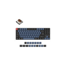 Keychron K1 Pro, Gaming-Tastatur(schwarz/blaugrau, DE-Layout, Gateron Low Profile 2.0 Mechanical Brown, Hot-Swap, Aluminiumrahmen, RGB)