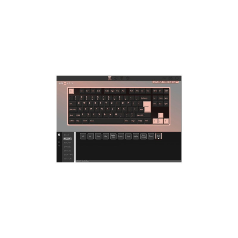 Keychron K1 Pro, Gaming-Tastatur(schwarz/blaugrau, DE-Layout, Gateron Low Profile 2.0 Mechanical Brown, Hot-Swap, Aluminiumrahmen, RGB)