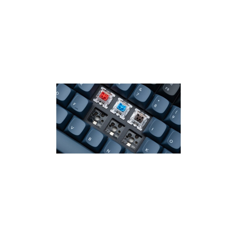 Keychron K2 Pro, Gaming-Tastatur(schwarz/blaugrau, DE-Layout, Keychron K Pro Red, Hot-Swap, Aluminiumrahmen, RGB)
