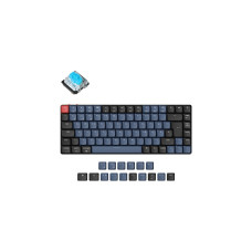 Keychron K3 Pro, Gaming-Tastatur(schwarz/blaugrau, DE-Layout, Gateron Low Profile 2.0 Mechanical Blue, Aluminiumrahmen)