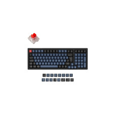 Keychron K4 Pro, Gaming-Tastatur(schwarz/blaugrau, DE-Layout, Keychron K Pro Red, Hot-Swap, Aluminiumrahmen, RGB)
