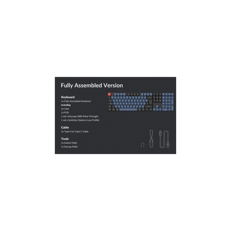 Keychron K5 Pro, Gaming-Tastatur(schwarz/blaugrau, DE-Layout, Gateron Low Profile 2.0 Mechanical Red, Hot-Swap, Aluminiumrahmen, RGB)