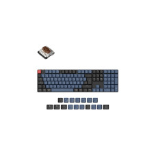 Keychron K5 Pro, Gaming-Tastatur(schwarz/blaugrau, DE-Layout, Gateron Low Profile 2.0 Mechanical Brown, Hot-Swap, Aluminiumrahmen, RGB)
