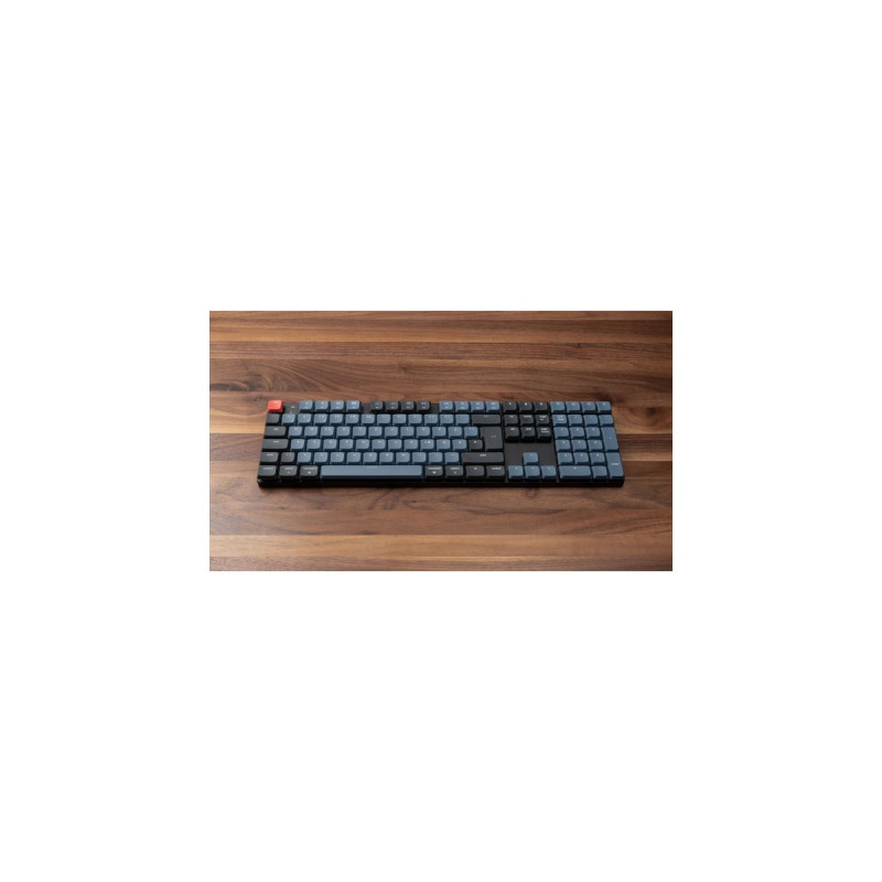 Keychron K5 Pro, Gaming-Tastatur(schwarz/blaugrau, DE-Layout, Gateron Low Profile 2.0 Mechanical Brown, Hot-Swap, Aluminiumrahmen, RGB)