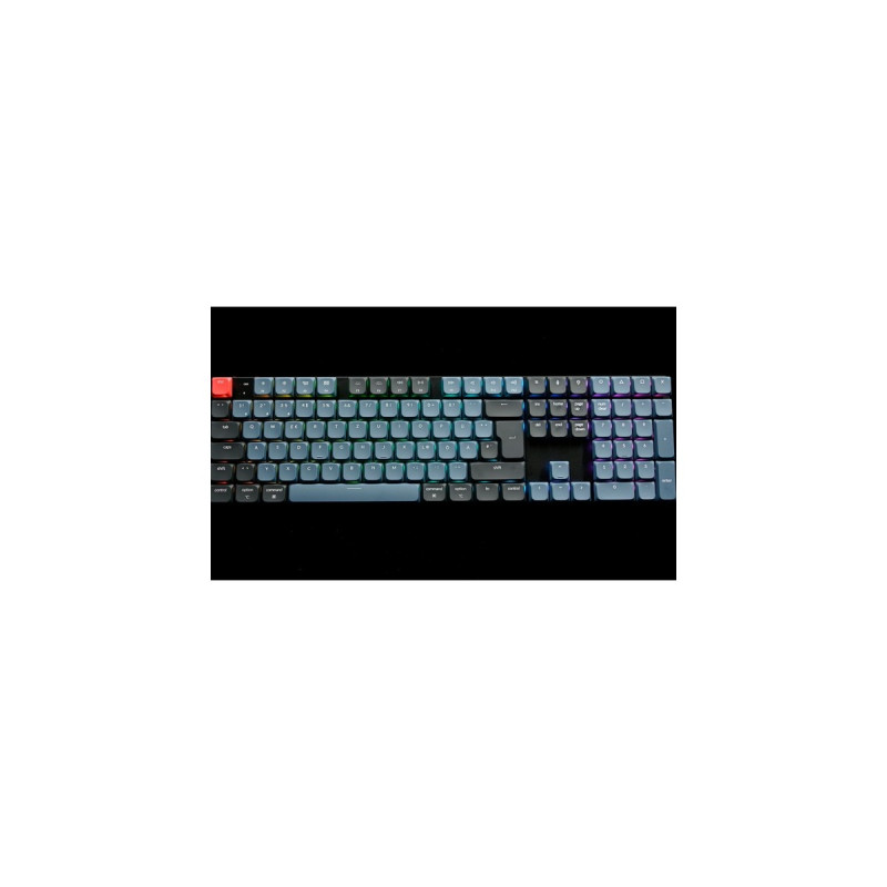 Keychron K5 Pro, Gaming-Tastatur(schwarz/blaugrau, DE-Layout, Gateron Low Profile 2.0 Mechanical Brown, Hot-Swap, Aluminiumrahmen, RGB)