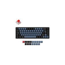 Keychron K6 Pro, Gaming-Tastatur(schwarz/blaugrau, DE-Layout, Keychron K Pro Red, Hot-Swap, Aluminiumrahmen, RGB)