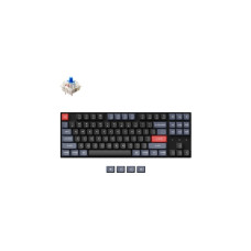 Keychron K8 Pro, Gaming-Tastatur(schwarz/blau, DE-Layout, Gateron G Pro Blue, Hot-Swap, Aluminiumrahmen, RGB)