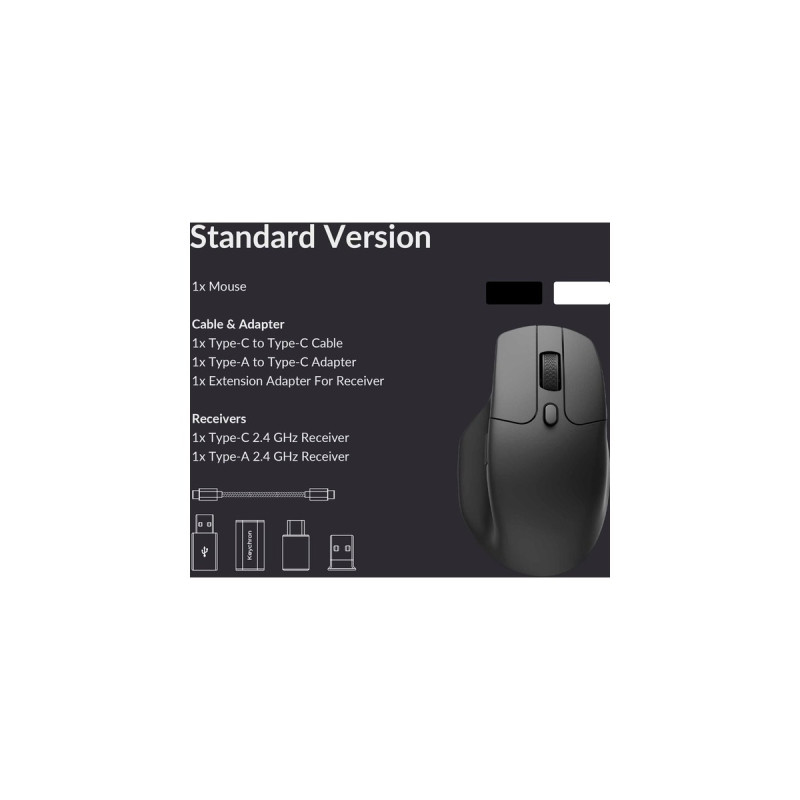 Keychron M6 Wireless, Gaming-Maus(weiß)