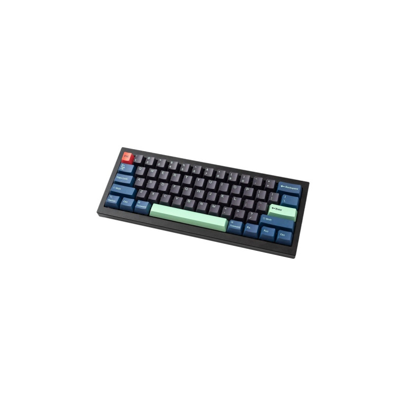 Keychron OEM Dye-Sub PBT Full Keycap-Set - Hacker, Tastenkappe(blaugrau/neon-grün, 137 Stück, DE-Layout (ISO))