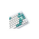 Keychron OEM Dye-Sub PBT Full Keycap-Set - White Mint, Tastenkappe(weiß/mint, 137 Stück, DE-Layout (ISO))