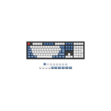 Keychron OEM Dye-Sub PBT Keycap-Set - Blue, Tastenkappe(weiß/blau, DE-Layout (ISO))