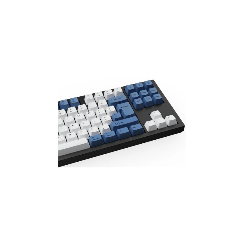 Keychron OEM Dye-Sub PBT Keycap-Set - Blue, Tastenkappe(weiß/blau, DE-Layout (ISO))