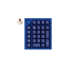 Keychron Q0+, Ziffernblock(blau, Gateron G Pro Brown, Hot Swap, Aluminiumrahmen, RGB, Knob)