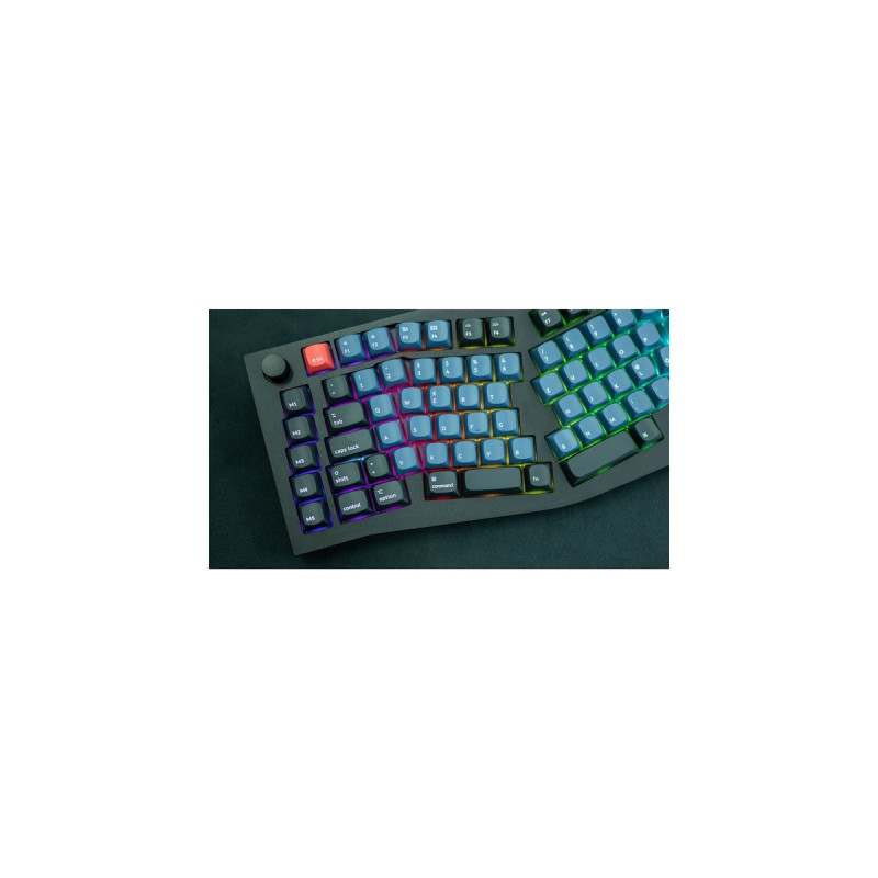 Keychron Q10, Gaming-Tastatur(schwarz/blaugrau, DE-Layout, Gateron G Pro Red, Alice Layout, Hot-Swap, Aluminiumrahmen, RGB)