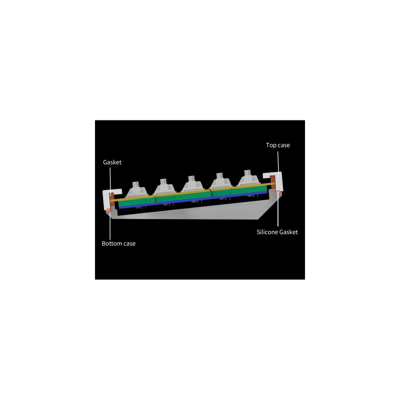 Keychron Q10, Gaming-Tastatur(schwarz/blaugrau, DE-Layout, Gateron G Pro Brown, Alice Layout, Hot-Swap, Aluminiumrahmen, RGB)