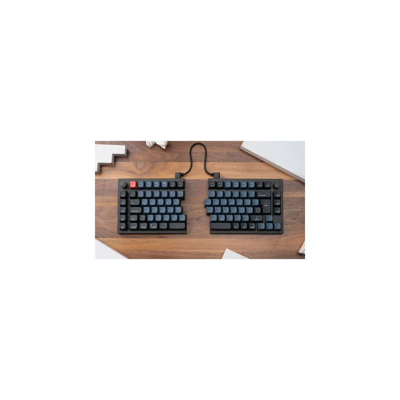 Keychron Q11, Gaming-Tastatur(schwarz/blau, DE-Layout, Keychron K Pro Red, Hot-Swap, Aluminiumrahmen, RGB)