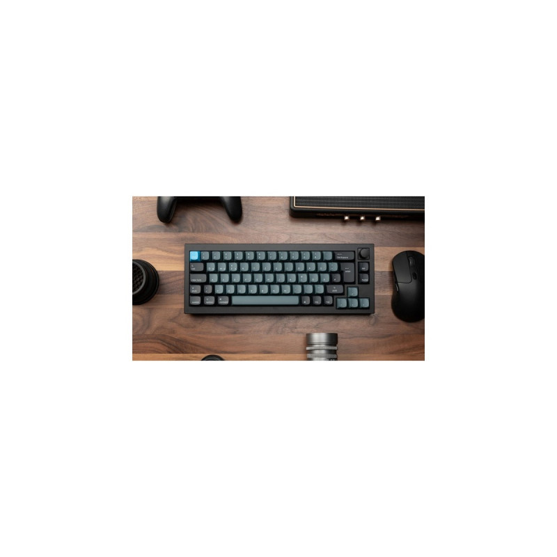Keychron Q2 Pro, Gaming-Tastatur(schwarz/blaugrau, DE-Layout, Keychron K Pro Red, Hot-Swap, Aluminiumrahmen, RGB)