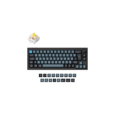 Keychron Q2 Pro, Gaming-Tastatur(schwarz/blaugrau, DE-Layout, Keychron K Pro Banana, Hot-Swap, Aluminiumrahmen, RGB)