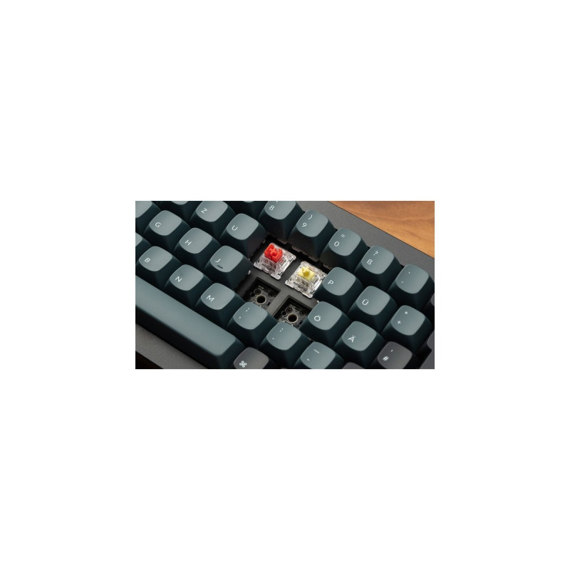 Keychron Q2 Pro, Gaming-Tastatur(schwarz/blaugrau, DE-Layout, Keychron K Pro Banana, Hot-Swap, Aluminiumrahmen, RGB)