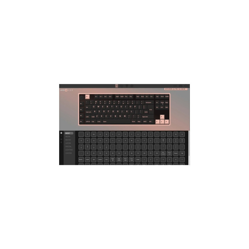 Keychron Q3 Pro, Gaming-Tastatur(schwarz/blaugrau, DE-Layout, Keychron K Pro Banana, Hot-Swap, Aluminiumrahmen, RGB)