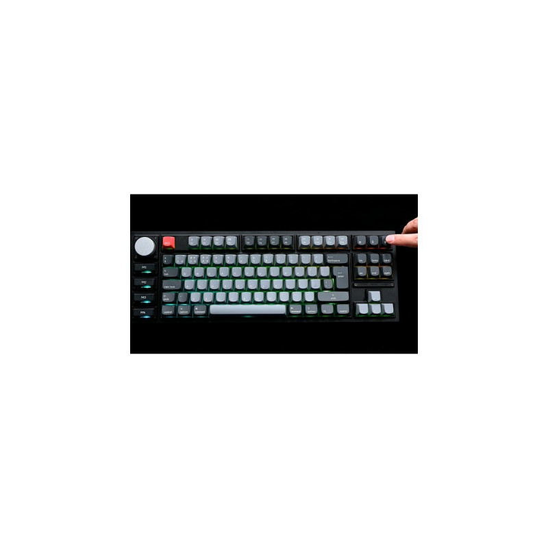 Keychron Q3 Pro, Gaming-Tastatur(schwarz/blaugrau, DE-Layout, Keychron K Pro Banana, Hot-Swap, Aluminiumrahmen, RGB)