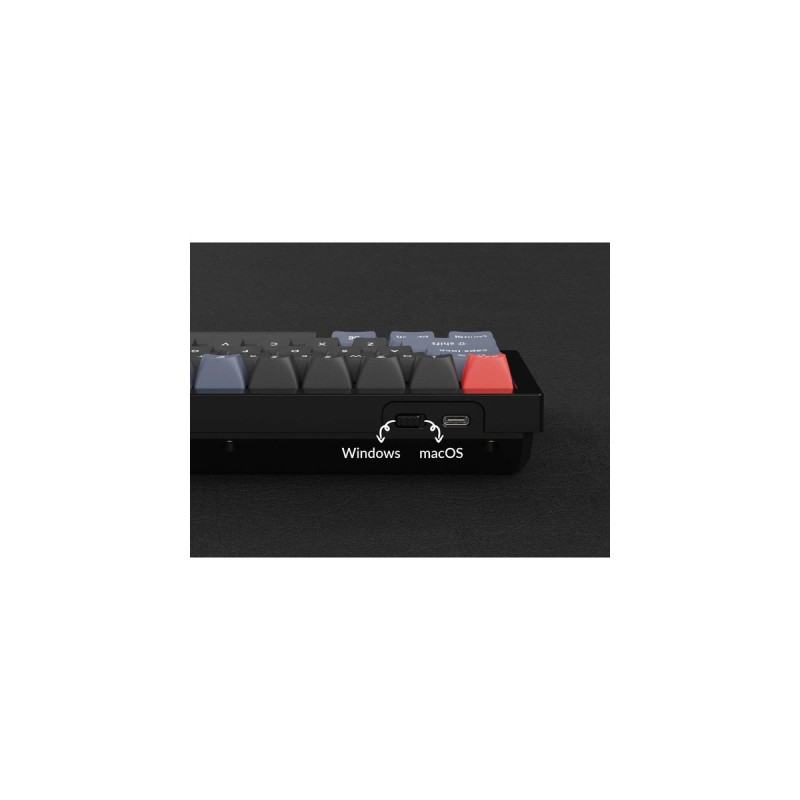 Keychron Q4, Gaming-Tastatur(schwarz/blaugrau, DE-Layout, Gateron G Pro Brown, Hot-Swap, Aluminiumrahmen, RGB)