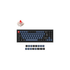 Keychron Q7, Gaming-Tastatur(schwarz/blaugrau, DE-Layout, Gateron G Pro Red, Hot-Swap, Aluminiumrahmen, RGB)