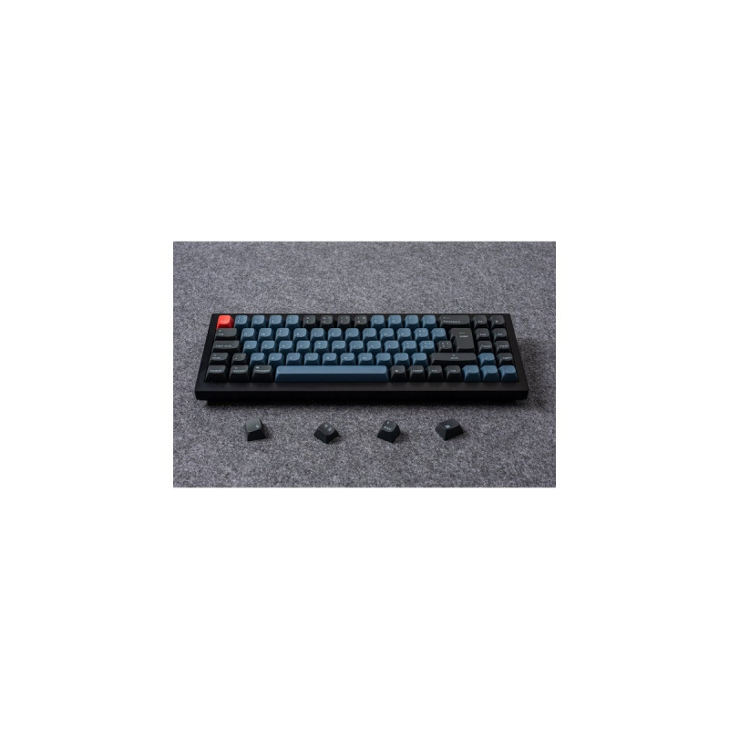Keychron Q7, Gaming-Tastatur(schwarz/blaugrau, DE-Layout, Gateron G Pro Red, Hot-Swap, Aluminiumrahmen, RGB)