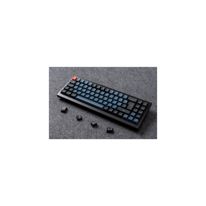 Keychron Q7, Gaming-Tastatur(schwarz/blaugrau, DE-Layout, Gateron G Pro Red, Hot-Swap, Aluminiumrahmen, RGB)