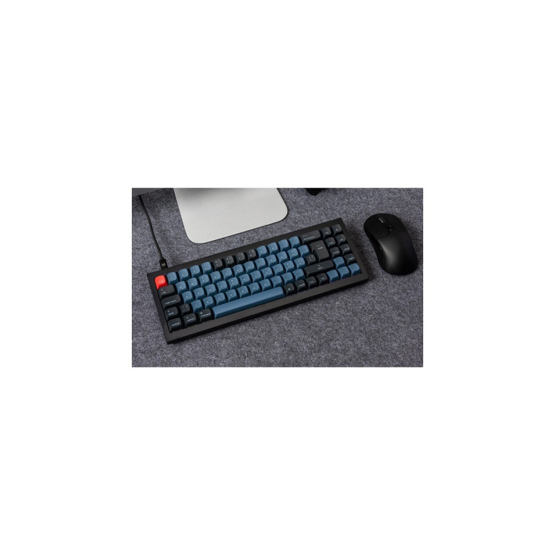 Keychron Q7, Gaming-Tastatur(schwarz/blaugrau, DE-Layout, Gateron G Pro Brown, Hot-Swap, Aluminiumrahmen, RGB)
