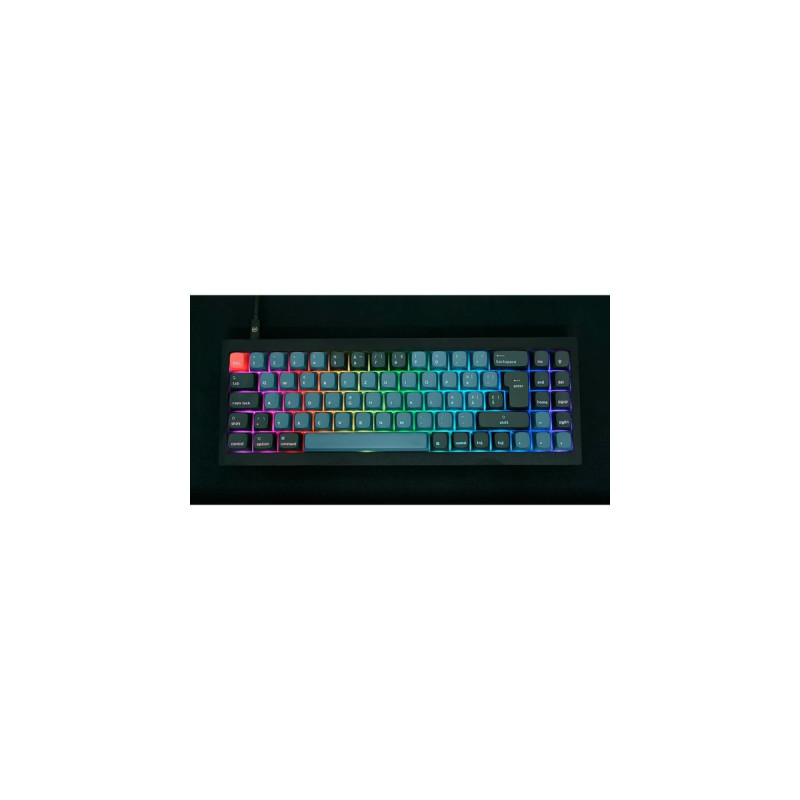 Keychron Q7, Gaming-Tastatur(schwarz/blaugrau, DE-Layout, Gateron G Pro Brown, Hot-Swap, Aluminiumrahmen, RGB)