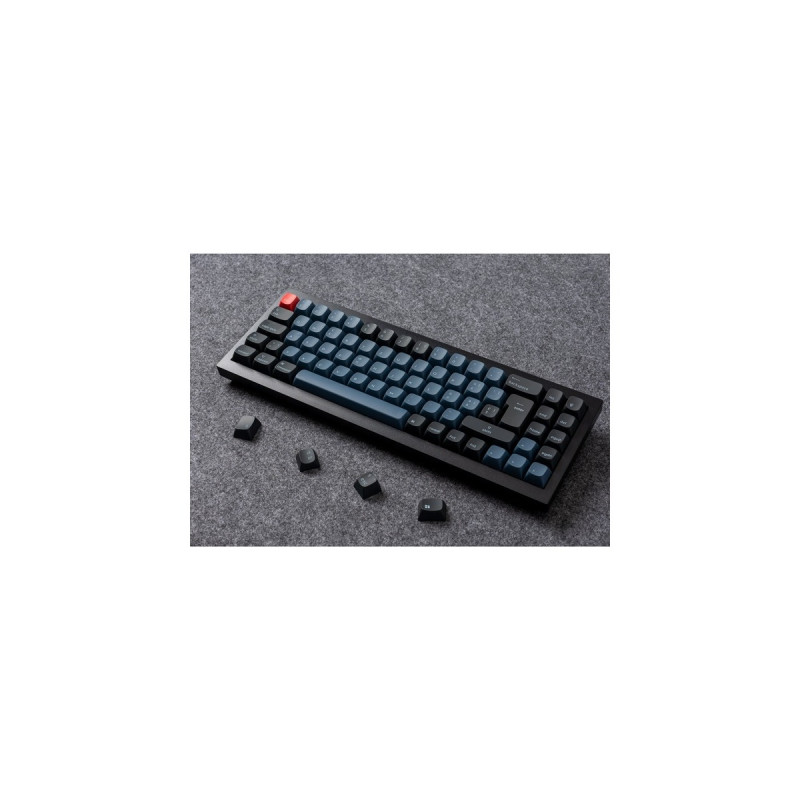 Keychron Q7, Gaming-Tastatur(schwarz/blaugrau, DE-Layout, Gateron G Pro Brown, Hot-Swap, Aluminiumrahmen, RGB)