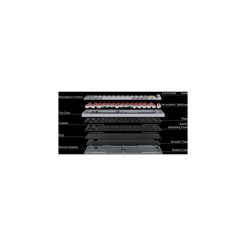 Keychron Q9 Barebone ISO, Gaming-Tastatur(schwarz, Hot-Swap, Aluminiumrahmen, RGB)