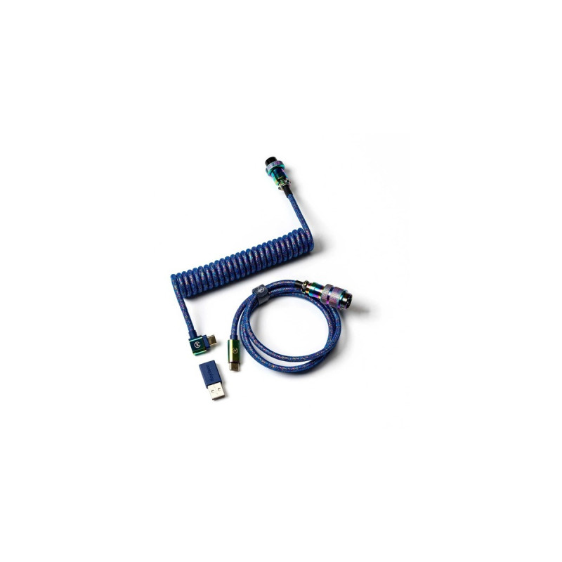 USB-C Stecker(blau, 1,08 Meter, abgewinkelter Stecker)