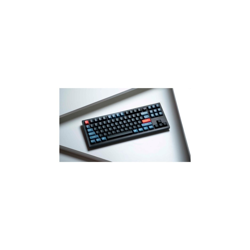 Keychron V3 Knob, Gaming-Tastatur(schwarz/blaugrau, DE-Layout, Keychron K Pro Red, Hot-Swap, RGB)