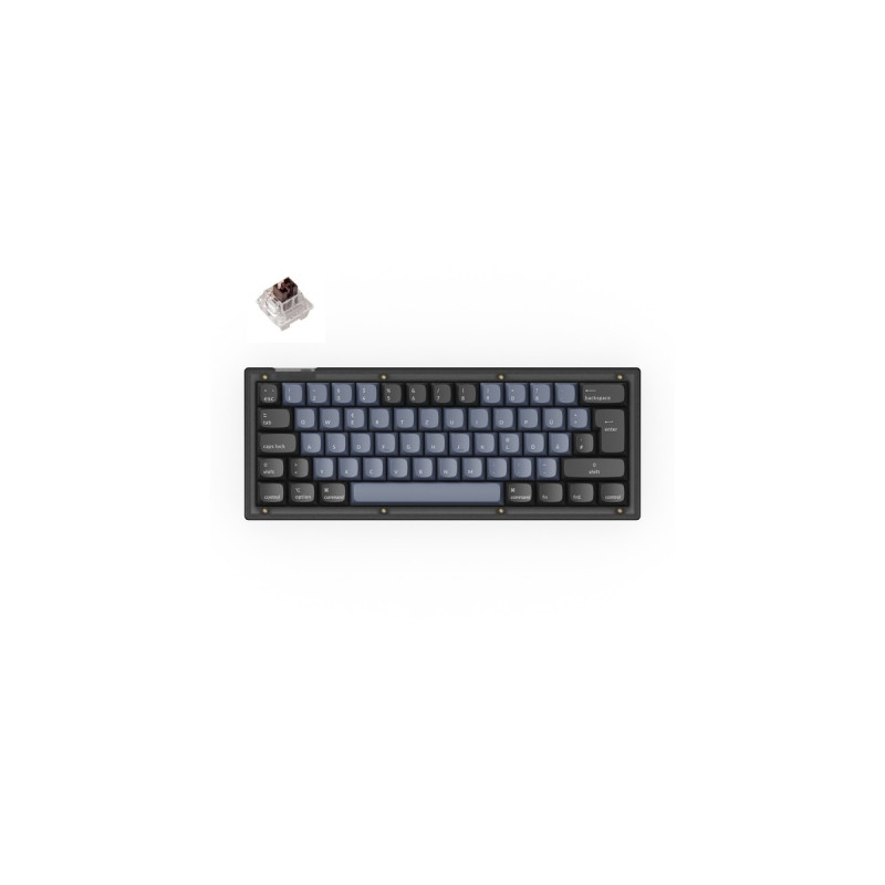 Keychron V4, Gaming-Tastatur(schwarz/blaugrau, DE-Layout, Keychron K Pro Brown, Hot-Swap, RGB, Outlet)