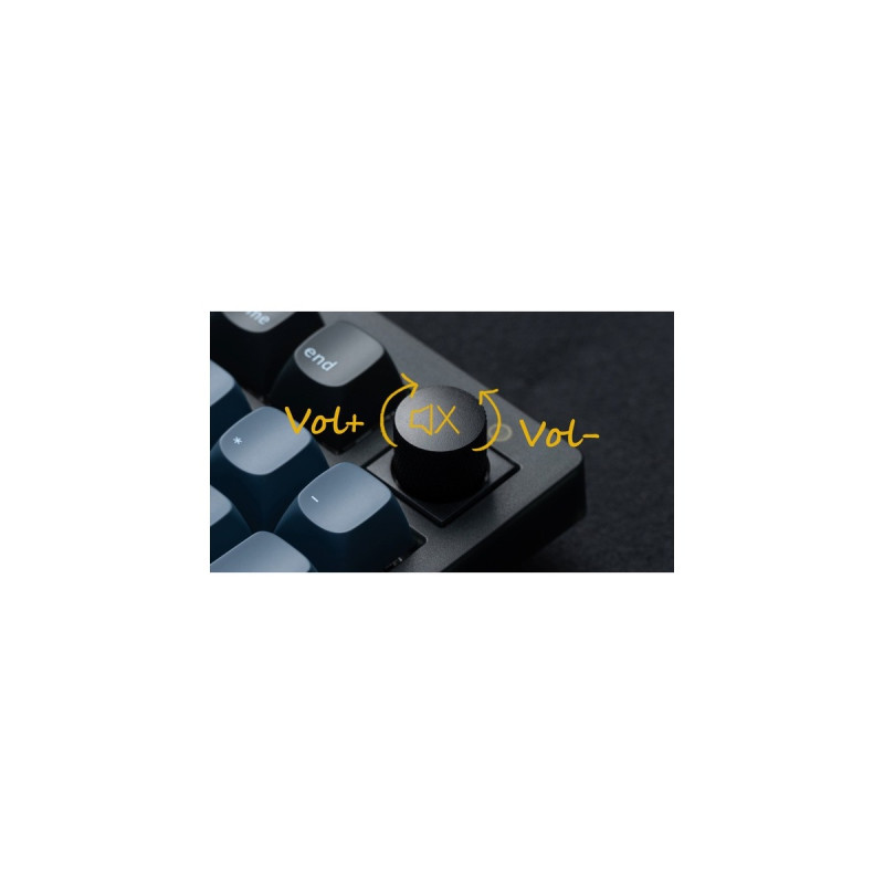 Keychron V5, Gaming-Tastatur(schwarz/blaugrau, DE-Layout, Keychron K Pro Brown, Hot-Swap, RGB)