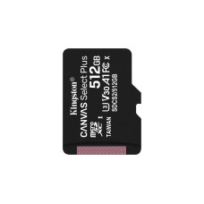 Kingston Canvas Select Plus 512 GB microSDHC, Speicherkarte(schwarz, UHS-I U3, Class 10, V30, A1)