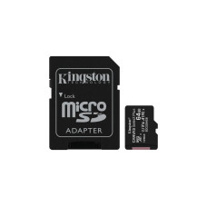 Kingston Canvas Select Plus 64 GB microSDXC, Speicherkarte(schwarz, UHS-I U1, Class 10, V10, A1)