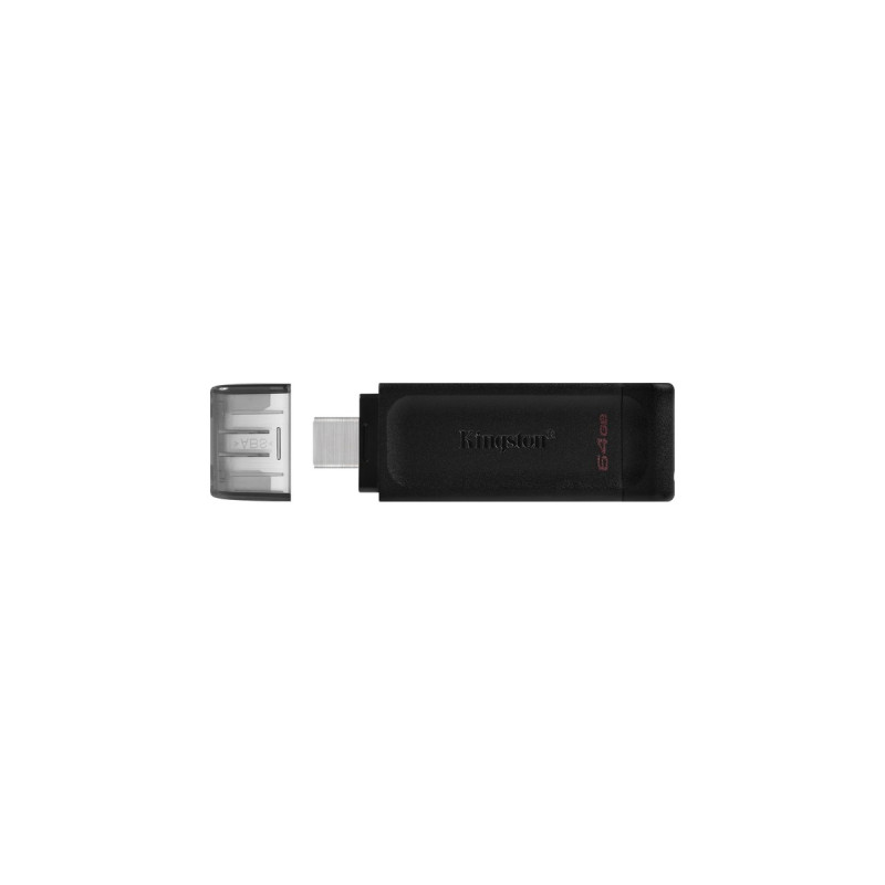 Kingston DataTraveler 70 64 GB, USB-Stick(schwarz, USB-C 3.2 (5 Gbit/s))
