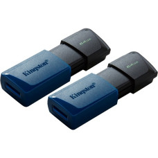 Kingston DataTraveler Exodia M 64 GB, USB-Stick(blau/schwarz, USB-A 3.2 Gen 1, 2 Stück)