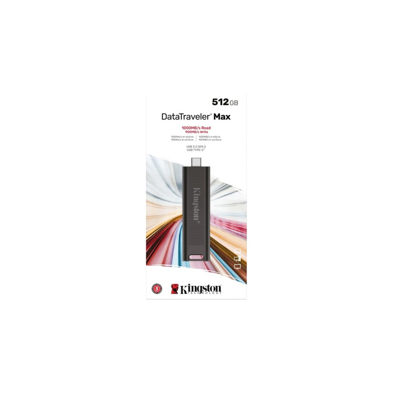 Kingston DataTraveler Max 512 GB, USB-Stick(schwarz, USB-C 3.2 Gen 2)