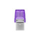 Kingston DataTraveler microDuo 3C 128 GB, USB-Stick(violett/transparent, USB-A 3.2 Gen 1, USB-C 3.2 Gen 1)